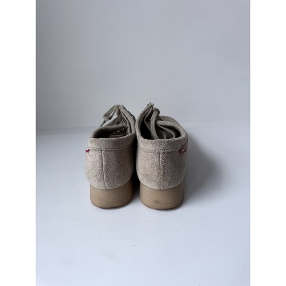 Clarks Womens Padmora Wallabee Low Tan Beige Suede Leather Comfort Shoes 7 M - Picture 6 of 8